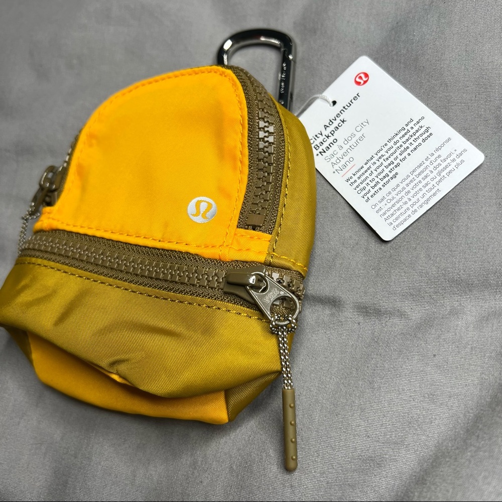 Lululemon City Adventurer Backpack Nano Mini NWT Clementine Gold Spice - Picture 7 of 16